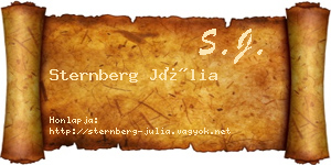 Sternberg Júlia névjegykártya